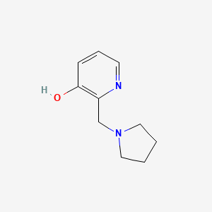 molecular formula C10H14N2O B1347340 2-(Pyrrolidin-1-ylmethyl)pyridin-3-ol CAS No. 7149-45-3