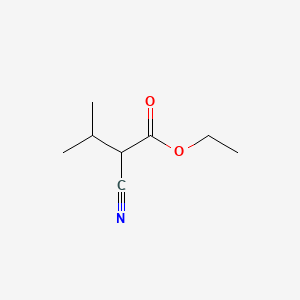 molecular formula C8H13NO2 B1347365 Ethyl 2-cyano-3-methylbutanoate CAS No. 3213-49-8