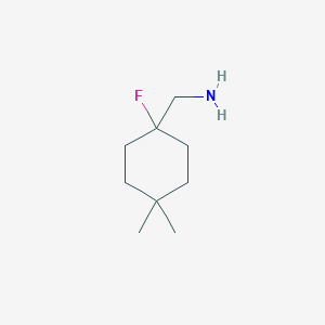 molecular formula C9H18FN B13473684 (1-Fluoro-4,4-dimethylcyclohexyl)methanamine 