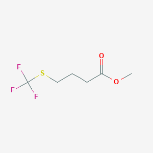 molecular formula C6H9F3O2S B13473969 Methyl 4-[(trifluoromethyl)sulfanyl]butanoate 