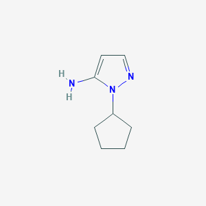 molecular formula C8H13N3 B1347407 1-cyclopentyl-1H-pyrazol-5-amine CAS No. 3702-09-8