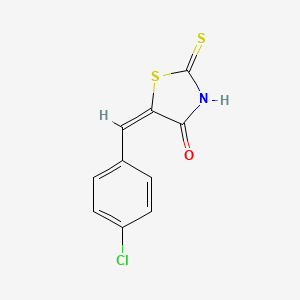 molecular formula C10H6ClNOS2 B1347421 (5E)-5-(4-chlorobenzylidene)-2-mercapto-1,3-thiazol-4(5H)-one CAS No. 81154-18-9
