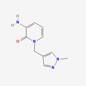 molecular formula C10H12N4O B13474345 3-Amino-1-((1-methyl-1h-pyrazol-4-yl)methyl)pyridin-2(1h)-one 