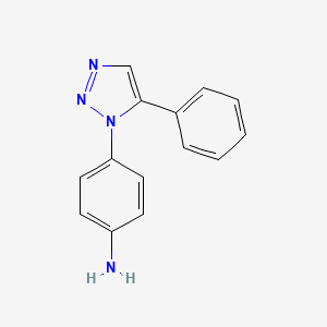 molecular formula C14H12N4 B1347445 4-(5-Phenyl-[1,2,3]triazol-1-yl)-phenylamine CAS No. 15966-68-4