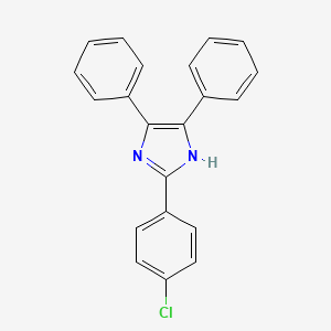 molecular formula C21H15ClN2 B1347448 2-(4-chlorophenyl)-4,5-diphenyl-1H-imidazole CAS No. 5496-32-2