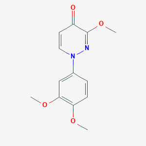 molecular formula C13H14N2O4 B134745 1-(3,4-Dimethoxyphenyl)-3-methoxy-4(1H)-pyridazinone CAS No. 146824-89-7