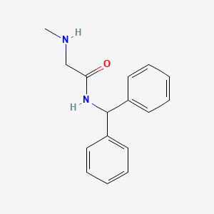 molecular formula C18H20N2O5 B1347452 N-Benzhydryl-2-methylamino-acetamide CAS No. 435345-34-9