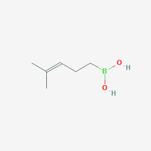 molecular formula C6H13BO2 B13474542 (4-Methylpent-3-en-1-yl)boronic acid 