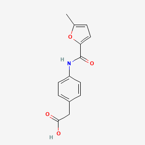 molecular formula C14H13NO4 B1347458 {4-[(5-Methyl-2-furoyl)amino]phenyl}acetic acid CAS No. 433326-87-5