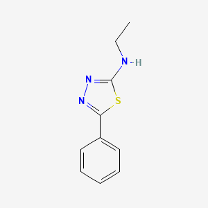 molecular formula C10H11N3S B1347465 N-ethyl-5-phenyl-1,3,4-thiadiazol-2-amine CAS No. 91265-79-1