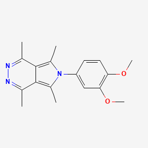 molecular formula C18H21N3O2 B1347468 6-(3,4-dimethoxyphenyl)-1,4,5,7-tetramethyl-6H-pyrrolo[3,4-d]pyridazine 