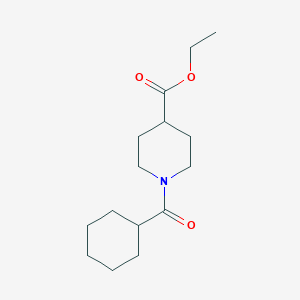 molecular formula C15H25NO3 B1347479 Ethyl 1-(cyclohexylcarbonyl)piperidine-4-carboxylate CAS No. 548789-52-2