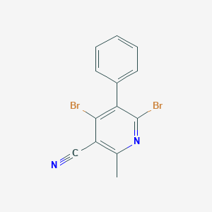 molecular formula C13H8Br2N2 B134748 3-Cyano-4,6-dibromo-2-methyl-5-phenylpyridine CAS No. 127581-39-9