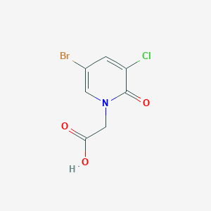 molecular formula C7H5BrClNO3 B13474811 2-(5-Bromo-3-chloro-2-oxo-1,2-dihydropyridin-1-yl)acetic acid 