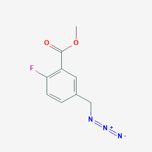 molecular formula C9H8FN3O2 B13474826 Methyl 5-(azidomethyl)-2-fluorobenzoate 