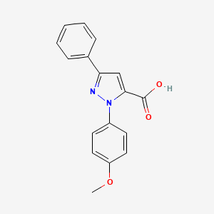 molecular formula C17H14N2O3 B1347487 1-(4-甲氧基苯基)-3-苯基-1H-吡唑-5-羧酸 CAS No. 618101-94-3