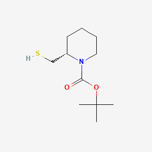 molecular formula C11H21NO2S B13474875 tert-butyl (2S)-2-(sulfanylmethyl)piperidine-1-carboxylate 