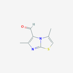 molecular formula C8H8N2OS B134749 3,6-Dimethylimidazo[2,1-b][1,3]thiazole-5-carbaldehyde CAS No. 130182-30-8