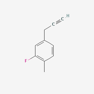 molecular formula C10H9F B13474910 2-Fluoro-1-methyl-4-(prop-2-yn-1-yl)benzene 