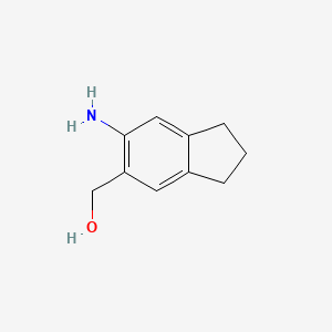 molecular formula C10H13NO B13474976 (6-amino-2,3-dihydro-1H-inden-5-yl)methanol 