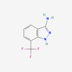 molecular formula C8H6F3N3 B1347498 7-(trifluoromethyl)-1H-indazol-3-amine CAS No. 60330-35-0