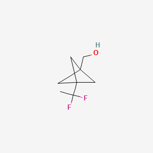 molecular formula C8H12F2O B13474980 [3-(1,1-Difluoroethyl)bicyclo[1.1.1]pentan-1-yl]methanol 