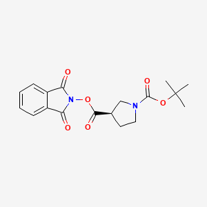 molecular formula C18H20N2O6 B13475027 (R)-1-tert-Butyl 3-(1,3-dioxoisoindolin-2-yl) pyrrolidine-1,3-dicarboxylate 