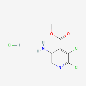 molecular formula C7H7Cl3N2O2 B13475063 Methyl 5-amino-2,3-dichloropyridine-4-carboxylate hydrochloride 