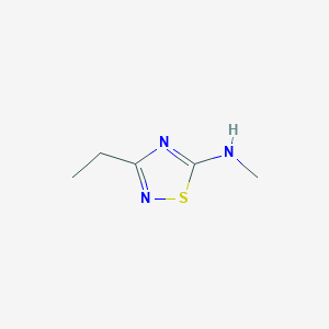 molecular formula C5H9N3S B13475106 3-ethyl-N-methyl-1,2,4-thiadiazol-5-amine CAS No. 35550-26-6