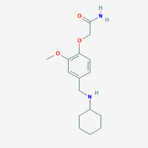 molecular formula C16H24N2O3 B1347514 2-{4-[(Cyclohexylamino)methyl]-2-methoxyphenoxy}acetamide CAS No. 425646-58-8