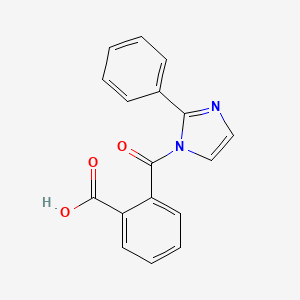 molecular formula C17H12N2O3 B1347517 2-(2-Phenylimidazole-1-carbonyl)benzoic acid CAS No. 302602-94-4