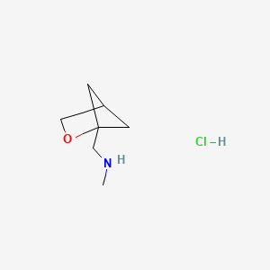 molecular formula C7H14ClNO B13475175 Methyl({2-oxabicyclo[2.1.1]hexan-1-yl}methyl)amine hydrochloride 