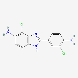 molecular formula C13H10Cl2N4 B1347519 2-(4-Amino-3-chloro-phenyl)-4-chloro-3H-benzoimidazol-5-ylamine CAS No. 293762-50-2