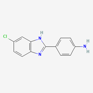 molecular formula C13H10ClN3 B1347520 4-(5-氯-1H-苯并咪唑-2-基)-苯胺 CAS No. 39861-21-7