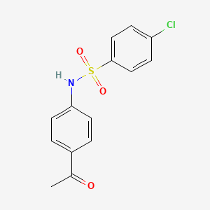 molecular formula C14H12ClNO3S B1347523 N-(4-乙酰苯基)-4-氯苯磺酰胺 CAS No. 72178-38-2