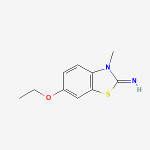 molecular formula C10H12N2OS B1347529 6-Ethoxy-3-methyl-3H-benzothiazol-2-ylideneamine CAS No. 73901-14-1