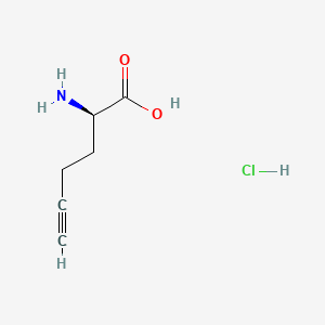 molecular formula C6H10ClNO2 B13475290 (2R)-2-aminohex-5-ynoic acid hydrochloride 