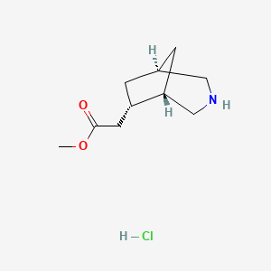 molecular formula C10H18ClNO2 B13475318 rac-methyl 2-[(1R,5R,6R)-3-azabicyclo[3.2.1]octan-6-yl]acetate hydrochloride CAS No. 2866308-56-5