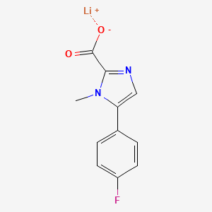 molecular formula C11H8FLiN2O2 B13475416 lithium(1+) 5-(4-fluorophenyl)-1-methyl-1H-imidazole-2-carboxylate 