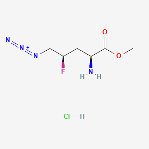 molecular formula C6H12ClFN4O2 B13475425 methyl (2S,4R)-2-amino-5-azido-4-fluoropentanoate hydrochloride 