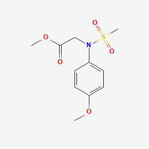 molecular formula C11H15NO5S B1347545 methyl N-(4-methoxyphenyl)-N-(methylsulfonyl)glycinate CAS No. 6198-78-3