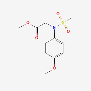 molecular formula C11H15NO5S B1347545 methyl 2-(4-methoxy-N-methylsulfonylanilino)acetate CAS No. 6198-78-3