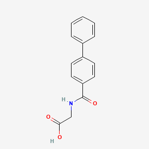 molecular formula C15H13NO3 B1347564 [(Biphenyl-4-carbonyl)-amino]-acetic acid CAS No. 75446-59-2