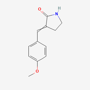 molecular formula C12H13NO2 B1347570 3-[(4-Methoxyphenyl)methylidene]pyrrolidin-2-one 