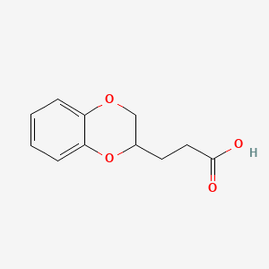 molecular formula C11H12O4 B1347584 3-(2,3-Dihydro-1,4-benzodioxin-2-yl)propanoic acid CAS No. 69200-76-6