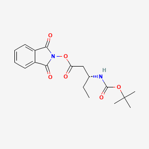 molecular formula C18H22N2O6 B13475853 1,3-Dioxoisoindolin-2-yl (R)-3-((tert-butoxycarbonyl)amino)pentanoate 