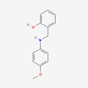 molecular formula C14H15NO2 B1347597 2-[(4-Methoxy-phenylamino)-methyl]-phenol CAS No. 52537-88-9