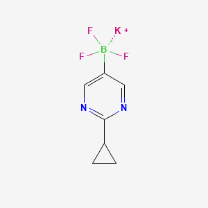 molecular formula C7H7BF3KN2 B13475998 Potassium (2-cyclopropylpyrimidin-5-yl)trifluoroborate 