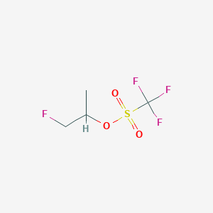 molecular formula C4H6F4O3S B13476006 1-Fluoropropan-2-yl trifluoromethanesulfonate 