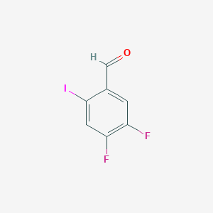 molecular formula C7H3F2IO B13476264 4,5-Difluoro-2-iodobenzaldehyde 